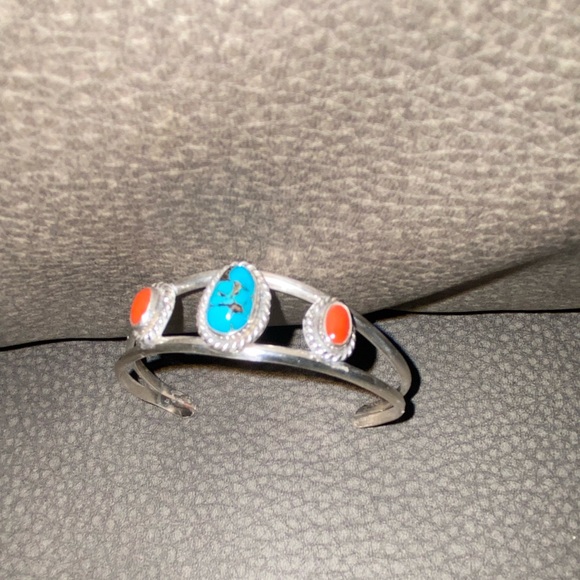 Silver and Turquoise Bracelet - Picture 2 of 3